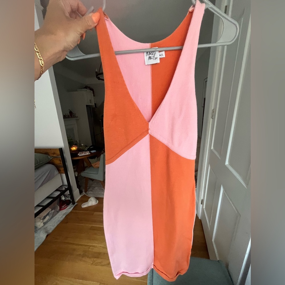 Princess Polly Pink and Orange Sleeveless Dress